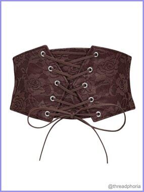 Lace Up Corset Belt Elastic Wide Waist Belt for Dresses